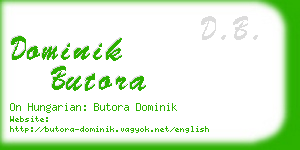 dominik butora business card